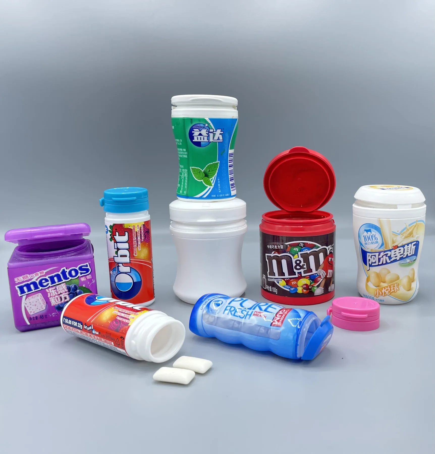 口香糖瓶食品包装解决方案